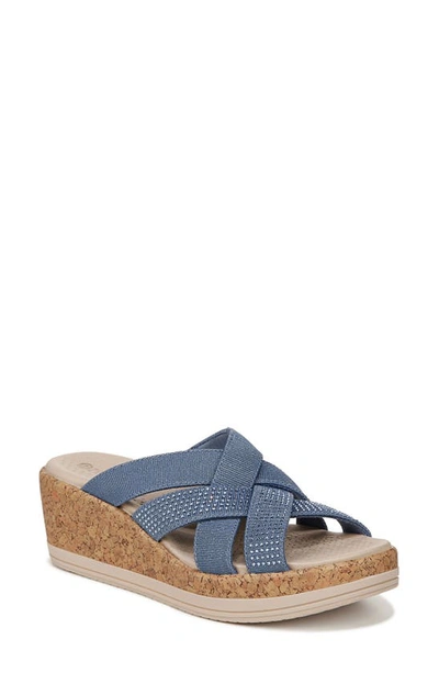 Bzees Reign Crystal Embellished Slide Sandal In Blue