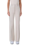 AKRIS COTTON GABARDINE STRAIGHT LEG TROUSERS