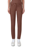 Akris Magda Mid-rise Slim-leg Cotton Denim Stretch Pants In Vicuna