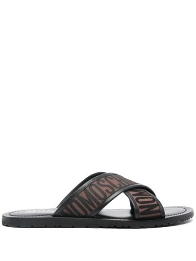 Moschino Sandals In Brown