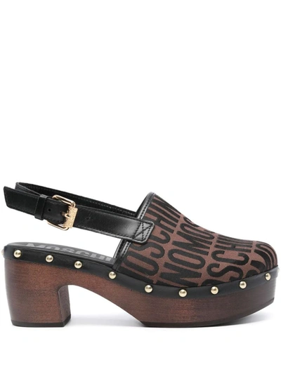 Moschino Sandals In Brown