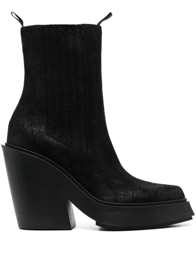 Vic Matie 110mm Leather Ankle Boots In Black