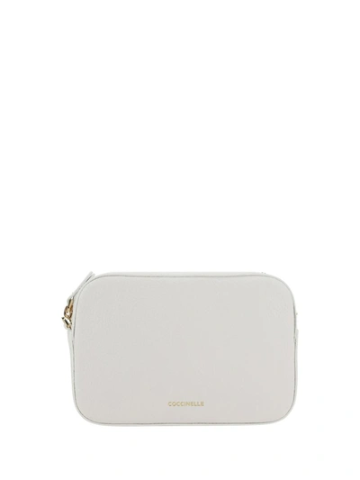 Coccinelle Tebe Shoulder Bag In Brillant White