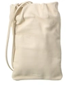 The Row Small Bourse Phone Case Crossbody Bag In Deerskin Leather In White