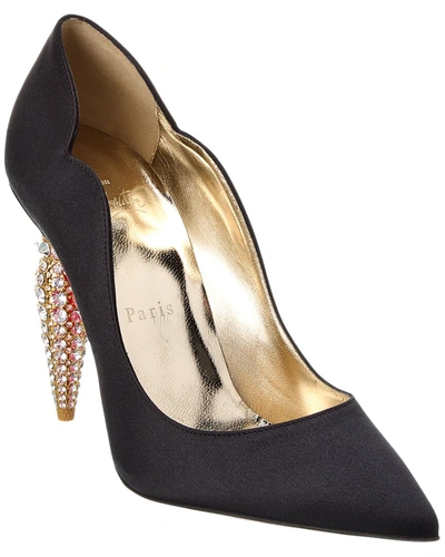 Christian Louboutin Lipstrass 100 Satin Pumps In Gold