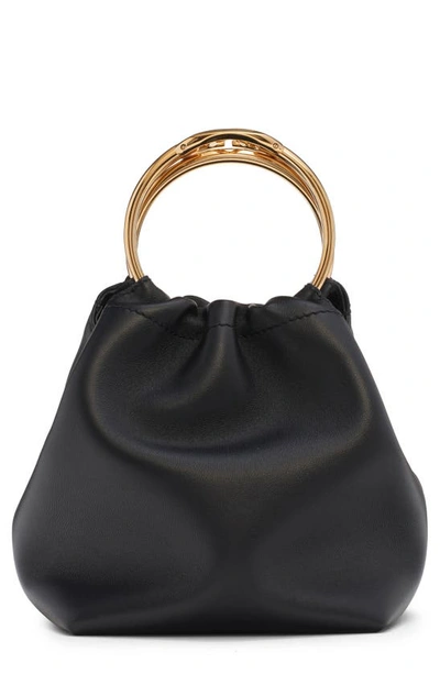 Valentino Garavani Small Carry Secrets Leather Bucket Bag In Nero