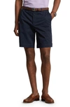 Polo Ralph Lauren Flat Front Stretch Twill Chino Shorts In Aviator Navy