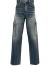 Givenchy Straight-leg Cargo Jeans In Denim Blue