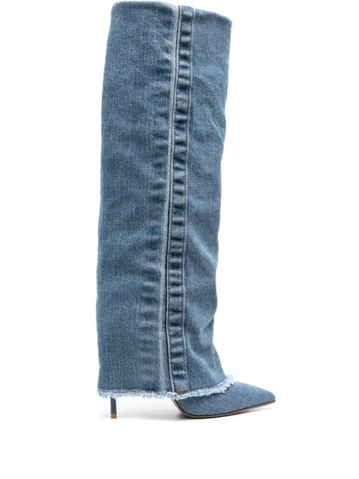 Le Silla Andy 120mm Boots In Light Blue