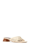 Staud Simone Braided Leather Sandals In Cream