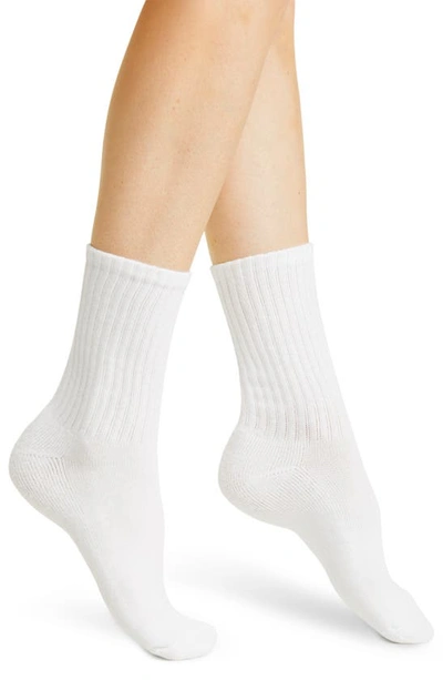 American Trench The Solids Crew Socks In White