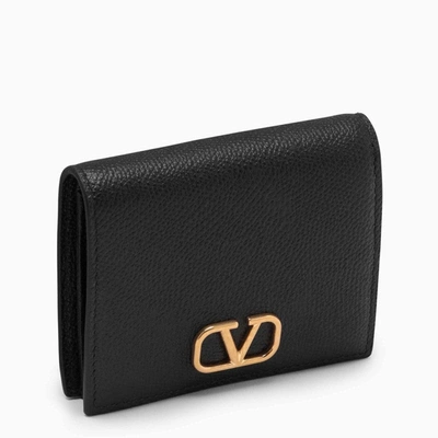 Valentino Garavani Black Leather Wallet Women