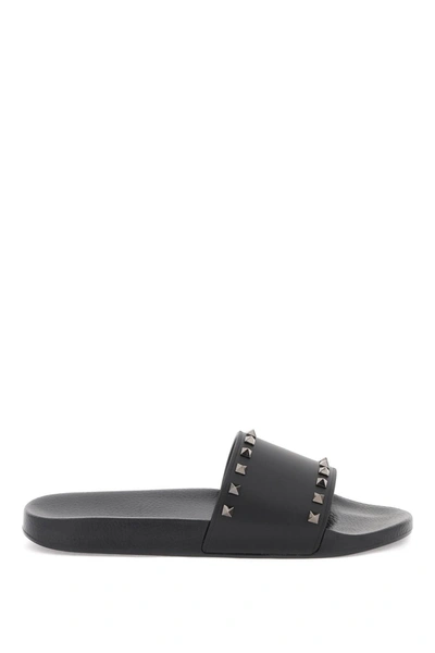 Valentino Garavani Rockstud Slides Men In Black