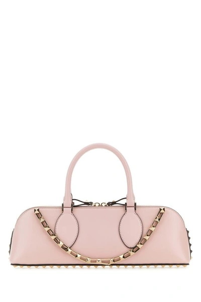 Valentino Garavani Rockstud Detail Leather East-west Handbag In Pink