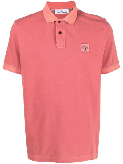 Stone Island Polo Slim Fit Clothing In V0087 Fuchsia