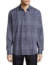 THEORY Sylvain Inkster Fading Cotton Casual Button-Down Shirt,0400093924961
