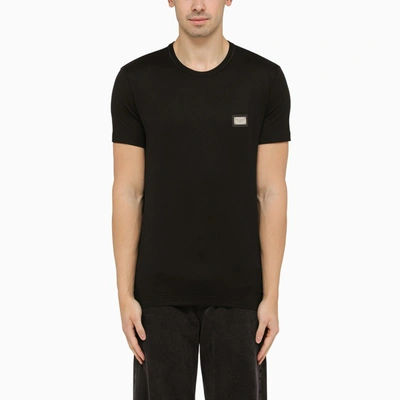 Dolce & Gabbana Cotton Crew-neck T-shirt In Black