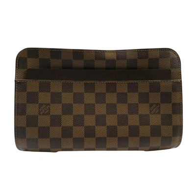 Pre-owned Louis Vuitton Saint Louis Brown Canvas Clutch Bag ()