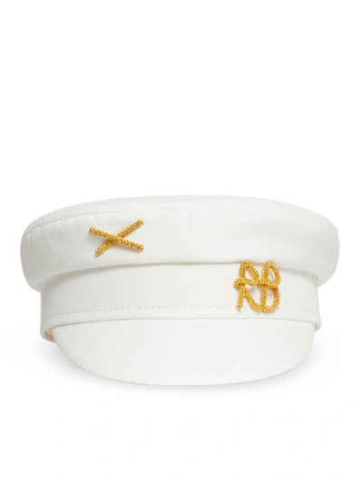 Ruslan Baginskiy Baker Boy Cap In White