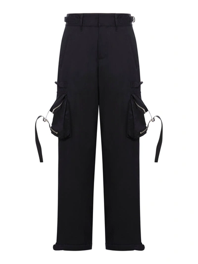 Off-white Straight-leg Cargo Trousers In Black