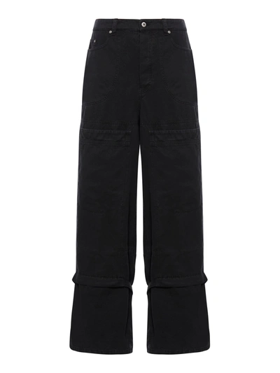 Off-white Garmdyed Relax Carpenter Jeans In Black