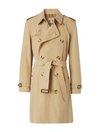 Burberry Kensington Coat In Nude & Neutrals