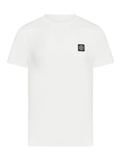STONE ISLAND T-SHIRT WITH LOGO PATCH