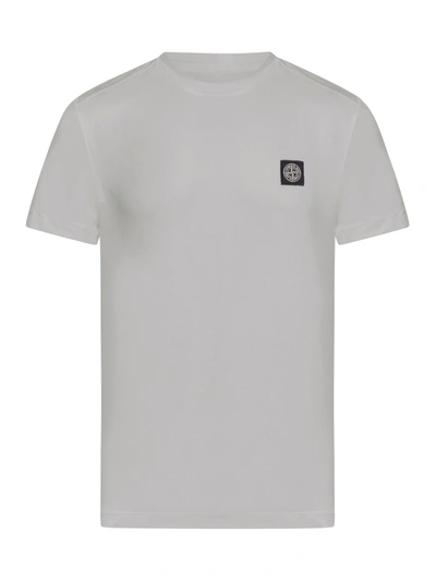 Stone Island T-shirt With Logo Patch In Grey