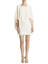 Halston Heritage Women's Flowy Boatneck Dress In Cream