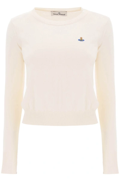 Vivienne Westwood Embroidered Logo Pullover Women In White