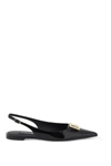 Dolce & Gabbana Lollo Patent Slingback Ballerina Flats In Nero