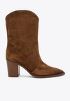 Gianvito Rossi Denver 70 Suede Boots In Brown