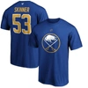 FANATICS FANATICS BRANDED JEFF SKINNER ROYAL BUFFALO SABRES AUTHENTIC STACK NAME & NUMBER T-SHIRT