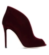 GIANVITO ROSSI Vamp 105 velvet and leather heeled ankle boots
