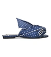 N°21 Bow polka-dot satin slippers