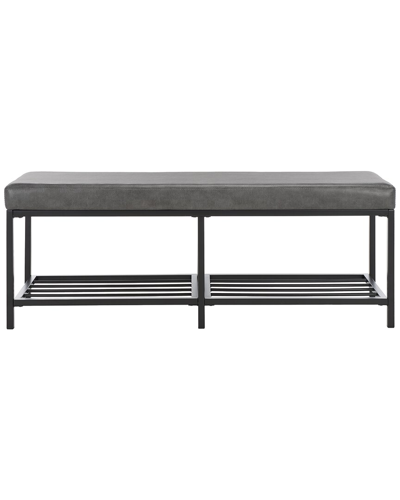 Safavieh Yomi 2-rail Shelf Bench In Gray