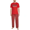 CONCEPTS SPORT CONCEPTS SPORT RED/PEWTER TAMPA BAY BUCCANEERS ARCTIC T-SHIRT & FLANNEL PANTS SLEEP SET