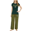 CONCEPTS SPORT CONCEPTS SPORT GREEN/GOLD GREEN BAY PACKERS ARCTIC T-SHIRT & FLANNEL PANTS SLEEP SET