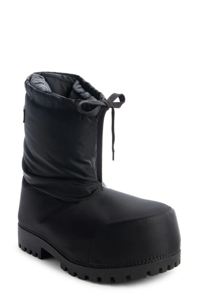 Balenciaga Alaska Nylon Snow Boots In Black