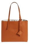 MCM MEDIUM LAURETOS REVERSIBLE LEATHER SHOPPER BAG