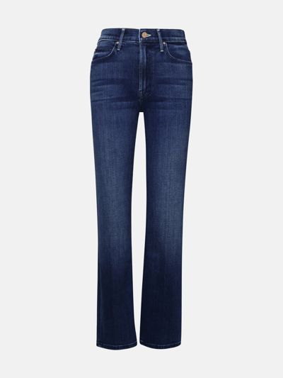 Mother 'the Kick It' Blue Cotton Blend Jeans