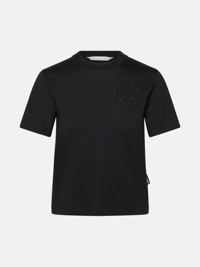 Palm Angels 'monogram' Black Cotton T-shirt