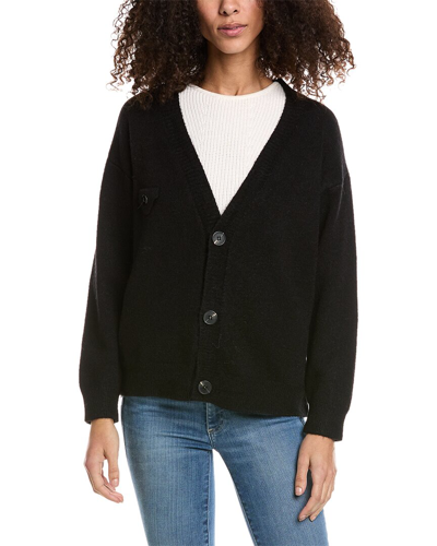 Seraphina Cashmere & Wool-blend Cardigan In Black