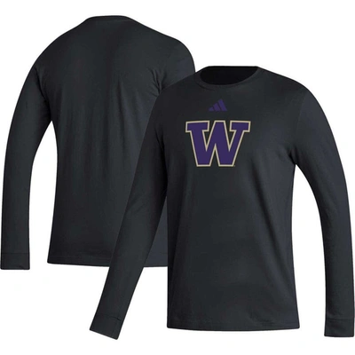 Adidas Originals Men's Adidas Black Washington Huskies Locker Logo Fresh Long Sleeve T-shirt