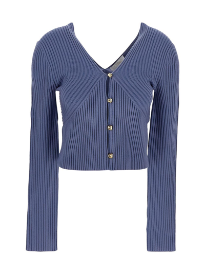 Chloé Ribbed Top In Blue