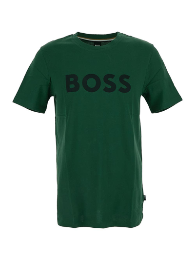 Hugo Boss Logo T-shirt In Green
