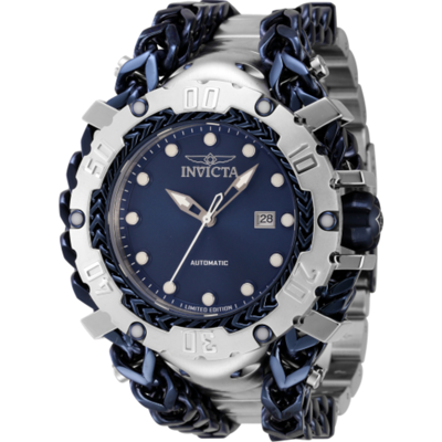 Invicta Gladiator Date Automatic Blue Dial Mens Watch 46219 In Two Tone  / Blue / Dark