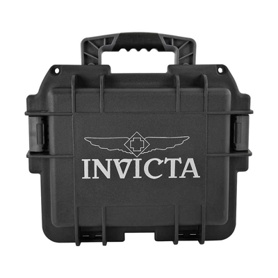 Invicta Collectors Three Slot Watch Box In Black Dc3blk