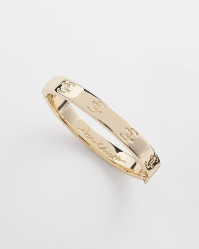 Chico's Gold Tone Hinge Bracelet In Gold Metallic