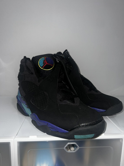 Pre-owned Jordan Brand 8 Aqua 2007 Shoes In Black